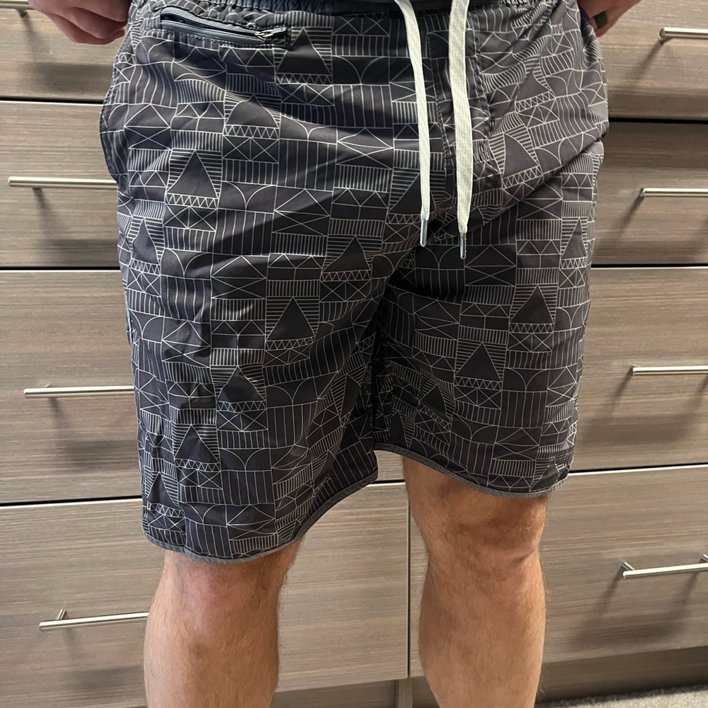 Vuori Charcoal Geometric Print Shorts